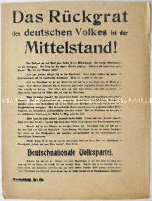 Aufruf zum Eintritt in die Deutschnationale Volkspartei