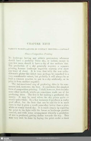 Chapter XXVII Various Manipulations In Contact Printing - continued
