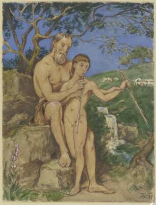 Alter und junger Faun