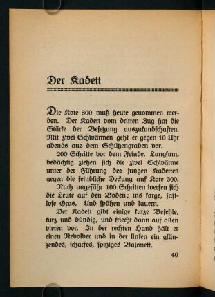 40-49, Der Kadett