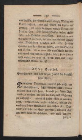 Achtes Kapitel. Betrachtungen über den ganzen Handel des französischen Afrika.