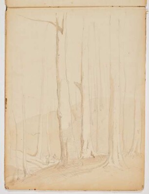 Waldstudie mit Figuren
