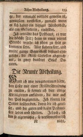 Die Neunte Abtheilung.