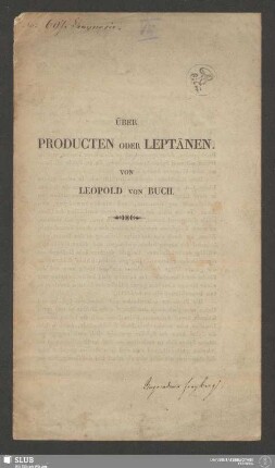 Über Producten oder Leptänen