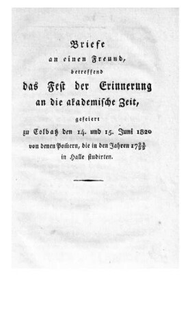 Briefe an einen Freund