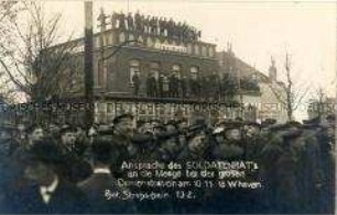 Demonstration während der Novemberrevolution in Wilhelmshaven