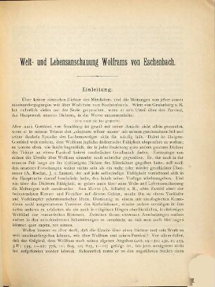 Welt- und Lebensanschauung Wolframs von Eschenbach
