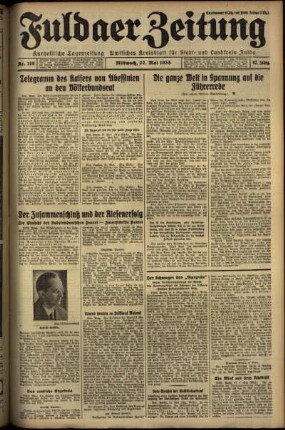Erste Ausgabe vom Mittwoch, den 22. Mai 1935.