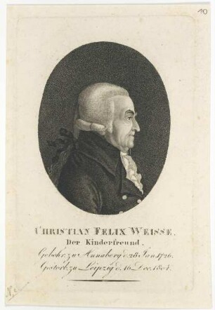 Bildnis des Christian Felix Weisse