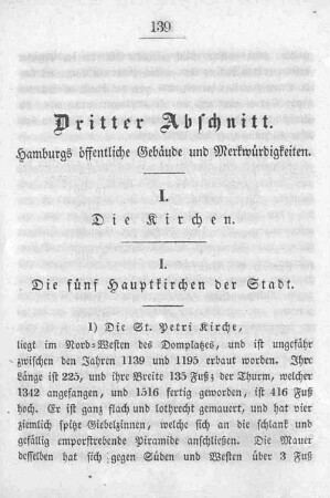 Dritter Abschnitt. Hamburgs öffentliche Gebäude und Merkwürdigkeiten.