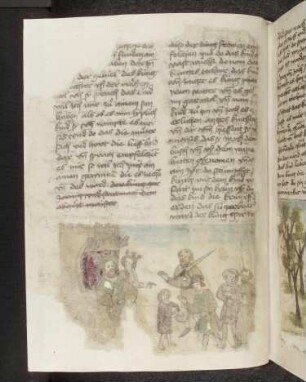 Moses greift in die glühenden Kohlen.