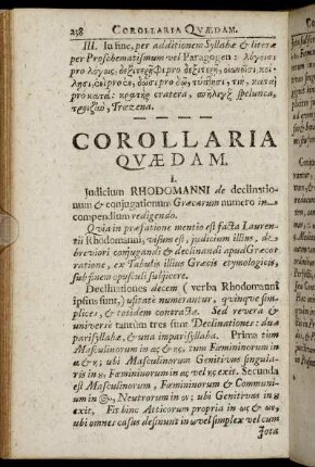 Corollaria Quædam.