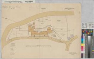 Arnsberg (Arnsberg) Lehrerinnenseminar Lageplan Blatt 1 Inventarienzeichnung 1910 1 : 500 50,5 x 73 farb. Vervielfältigung Staatshochbauamt Soest-Arnsberg