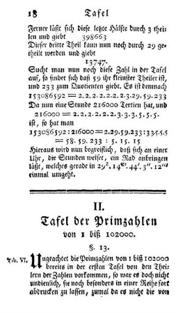 II. Tafel der Primzahlen von 1 biß 102000