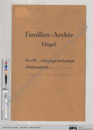 Briefsiegel der Berndorfer Metallwarenfabrik