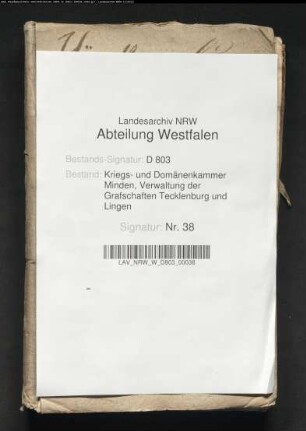 Hypothekenbuch der Bauerschaft Metten, Vogtei Cappeln