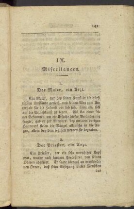 IX. Miscellaneen.