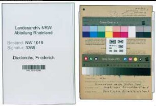 Entnazifizierung Friederich Diederichs , geb. 18.02.1895 (Arbeiter)