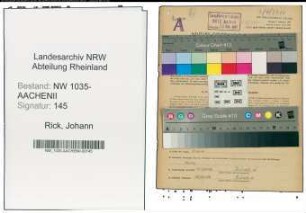 Entnazifizierung Johann Rick , geb. 25.03.1889 (Betriebssekretaer)