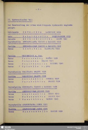 II. Systematischer Teil