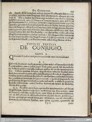 Titulus Tertius De Conjugio