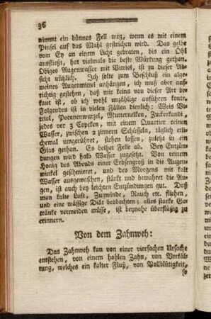 Von dem Zahnweh: