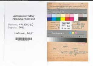 Entnazifizierung Adolf Hoffmann, geb. 14.10.1900 (Steiger)