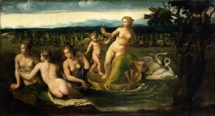 Venus von Schwänen gezogen