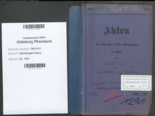 Meuthen; Erich, Bergassessor; Prüfungs- u. Personalakten Band 1 (Ausarbeitungen)