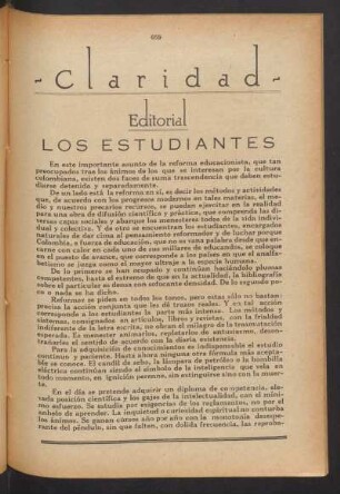 Los estudiantes : Editorial