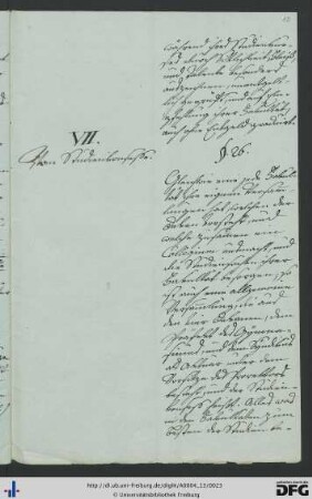 [fol. 12] Vom Studienkonsesse