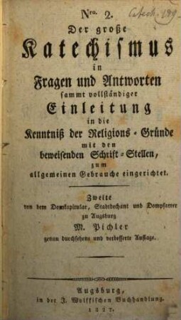 Der große Catechismus in Fragen und Antworten