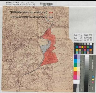 Oestrich (Iserlohn) Grundstücksabtretungen an die Stadt Iserlohn 1941 1 : 10 000 45 x 39 Einzeichnung in Pause Regierung Arnsberg Nr. 17784