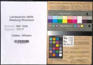 Entnazifizierung Wilhelm Vlatten , geb. 21.12.1915 (Landarbeiter)