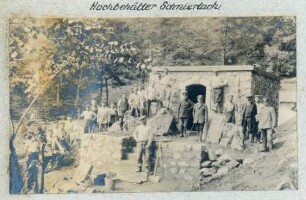 Foto des Hochbehälters Schnierlach für den Wasserleitungsbau Schnierlach (Lapoutroie) - Eschelmer (Hachimette)