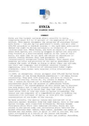 Syria : the silenced Kurds