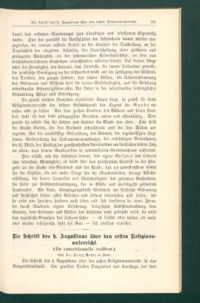 ¬Die¬ Schrift des h. Augustinus über den ersten Religionsunterricht : (de catechizandis rudibus)