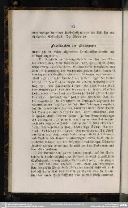 Fabrikation des Leuchtgases