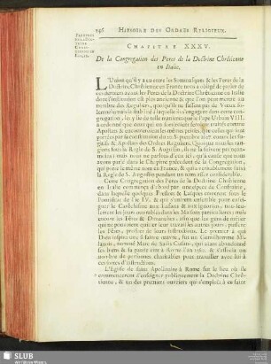 Chapitre XXXV. De la Congregation des Peres de la Doctrine Chrêtienne en Italie