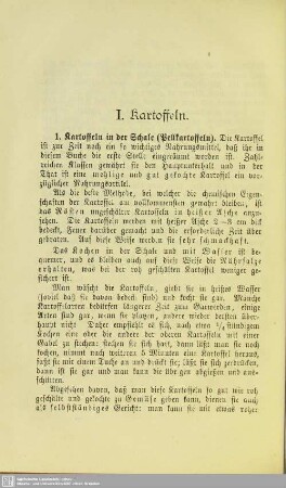 I. Kartoffeln