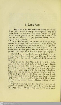 I. Kartoffeln