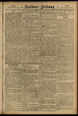 Zweite Ausgabe vom Freitag, den 18. August 1916.