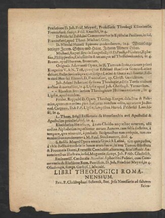Libri Theologici Romanensium.