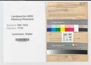 Entnazifizierung Walter Lenzmann , geb. 07.01.1899 (Bergmann)