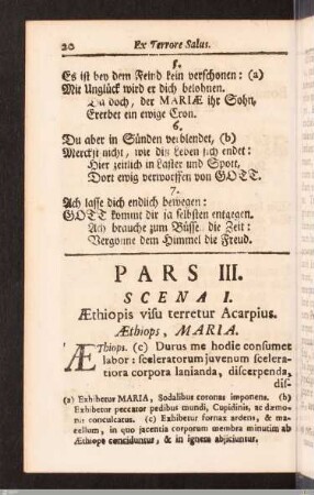 Pars III. Scena I. - III. (Ex Terrore Salus)