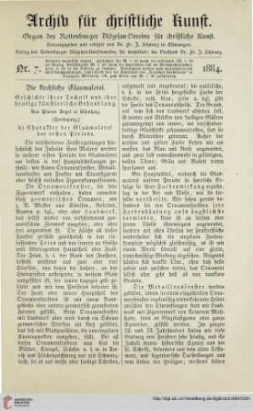 Die kirchliche Glasmalerei, [2]: Geschichte ihrer Technik und ihre heutige künstlerische Behandlung