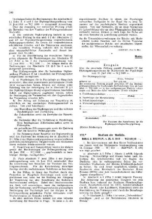 Studium der Medizin : [Wissenschaft] ; [Für das Reich] ; [Amtliche Erlasse] ; [Amtlicher Teil]