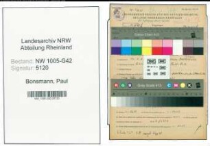 Entnazifizierung Paul Bonsmann , geb. 11.05.1908 (Revisor)