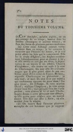 Notes Du Premier Volume.