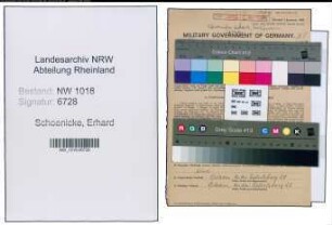 Entnazifizierung Erhard Schoenicke , geb. 05.03.1894 (Kaufmann)